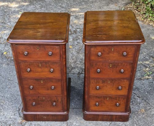 Pair of Victorian Mahogany Bedside Chests
