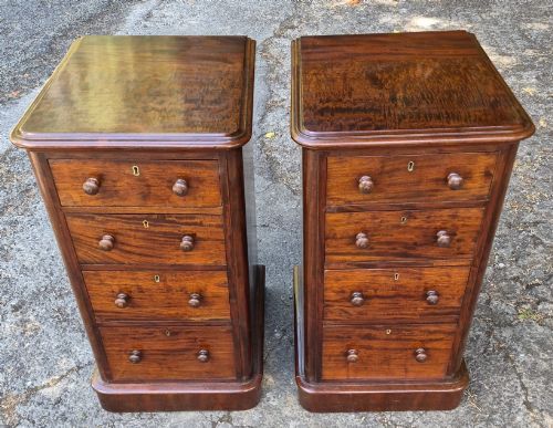 Pair of Victorian Mahogany Bedside Chests