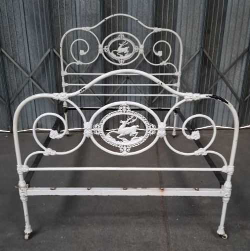 Victorian Double Size Curly Iron Bedstead