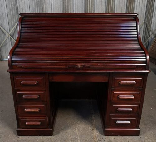 Victorian Mahogany Roll Top Desk