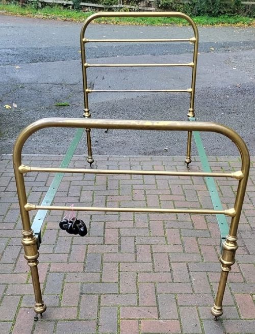Victorian Single Size Brass Bedstead