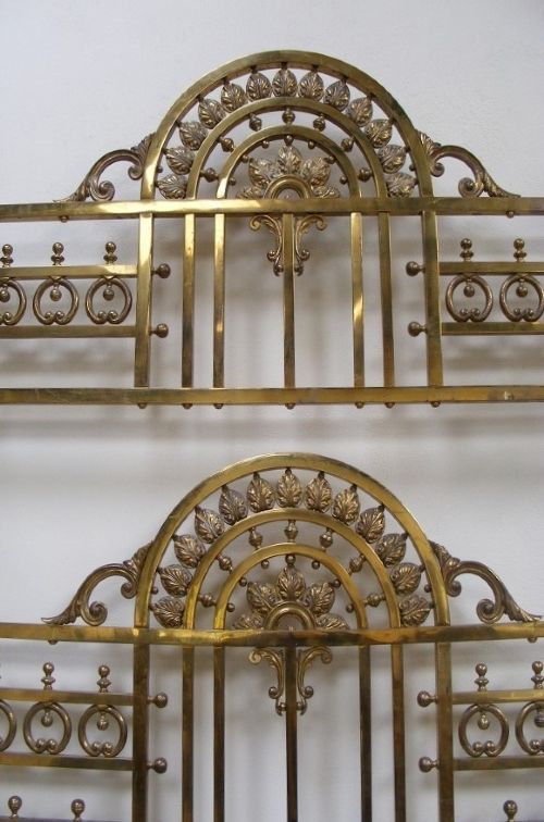 fig 1. Restored Victorian Brass Half Tester Bedstead