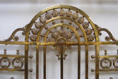 fig 2. Restored Victorian Brass Half Tester Bedstead