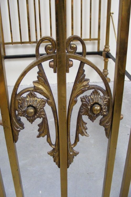 Restored Victorian Brass Half Tester Bedstead View VII
