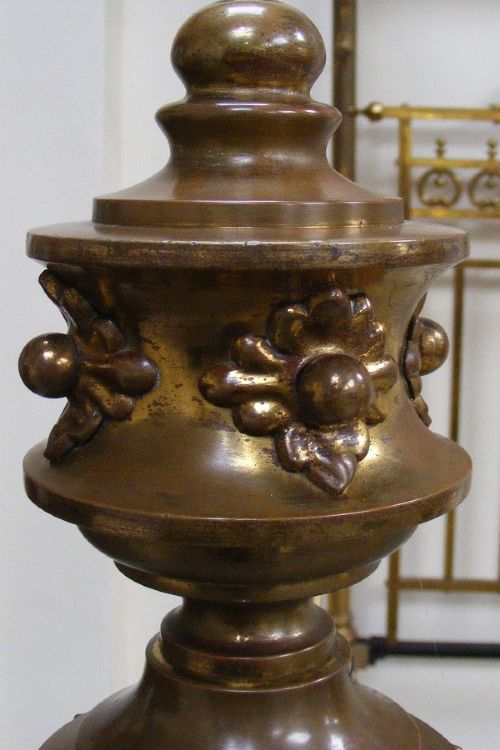 Restored Victorian Brass Half Tester Bedstead View IX