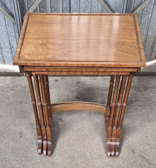 Edwardian Mahogany Nest of Three Tables