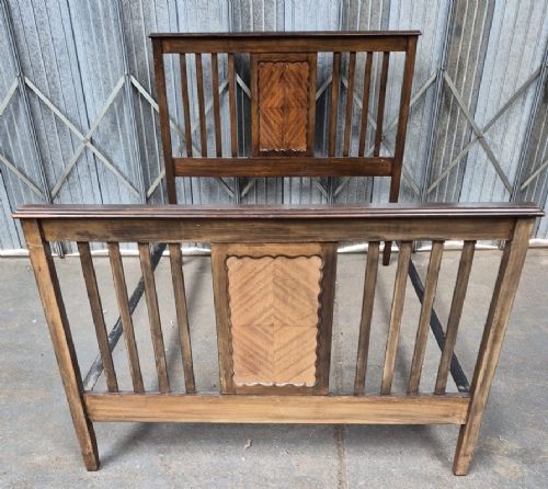 Edwardian Double Size Mahogany Bedstead