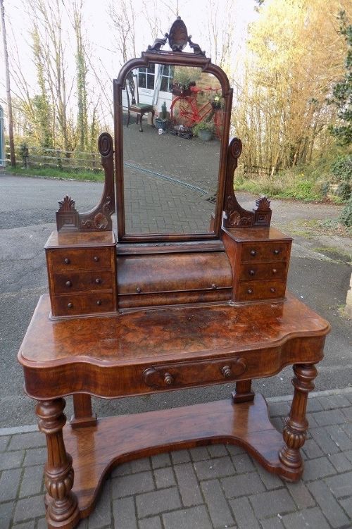 Victorian Burr Walnut Duchess Dressing Table