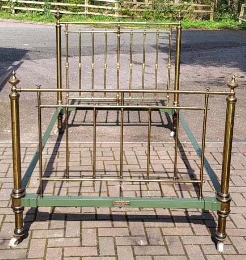 RW Winfield Victorian Small Double Size Brass Bedstead