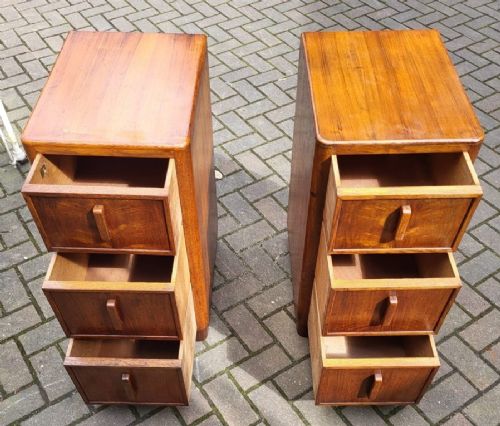 Pair of Art Deco Bedside Cabinets View II