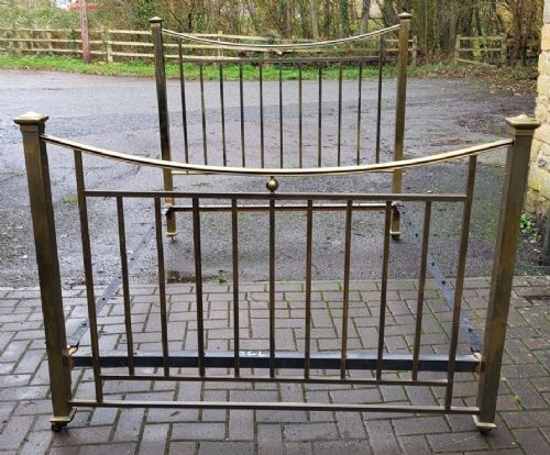 Heals Victorian Large Single Size Brass Bedstead