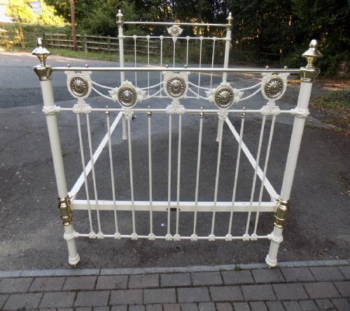 Restored Victorian Brass and Iron Bedstead