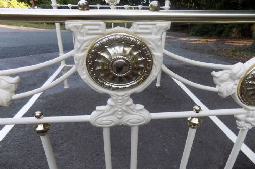 Restored Victorian Brass and Iron Bedstead View III