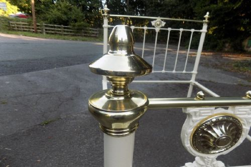 Restored Victorian Brass and Iron Bedstead View V