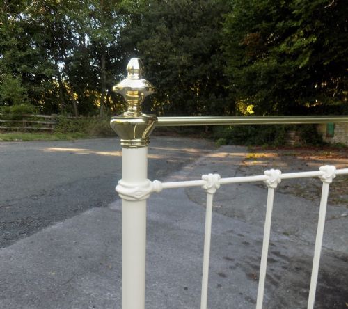 Restored Victorian Brass and Iron Bedstead View VI