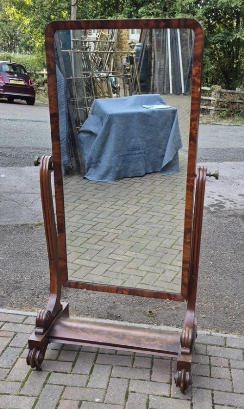 Victorian Mahogany Cheval Mirror