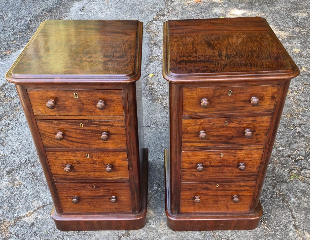 Pair of Victorian Mahogany Bedside Chests