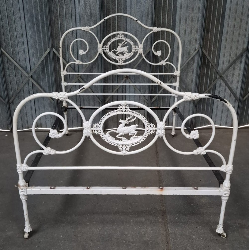 Victorian Double Size Curly Iron Bedstead