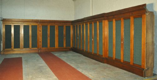 fig 1. Exceptionally Large Set Of Bespoke Made Antique Pine Library Bookcase Cabinets