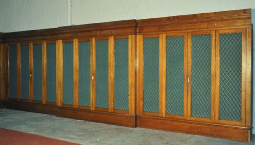 fig 2. Exceptionally Large Set Of Bespoke Made Antique Pine Library Bookcase Cabinets