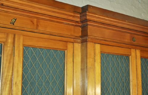 fig 6. Exceptionally Large Set Of Bespoke Made Antique Pine Library Bookcase Cabinets