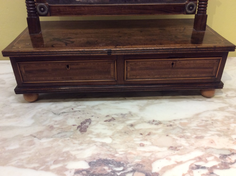 Regency Mahogany, Rosewwod and Yew wood dressing table mirror. View IV