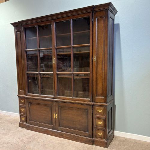 GEO II 18TH CENTURY OAK BOOKCASE - ADDITIONAL PHOTO 2