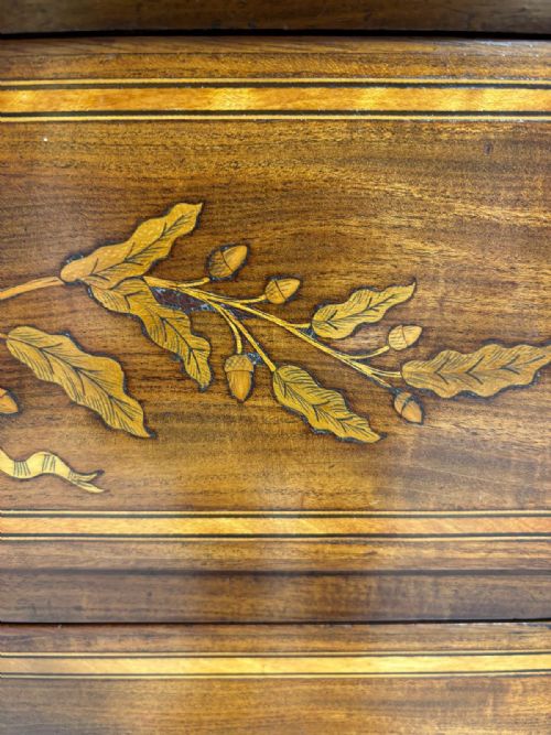 UNUSUAL 18TH C NARROW MAHOGANY CHEST OF DRAWERS - ADDITIONAL PHOTO 5