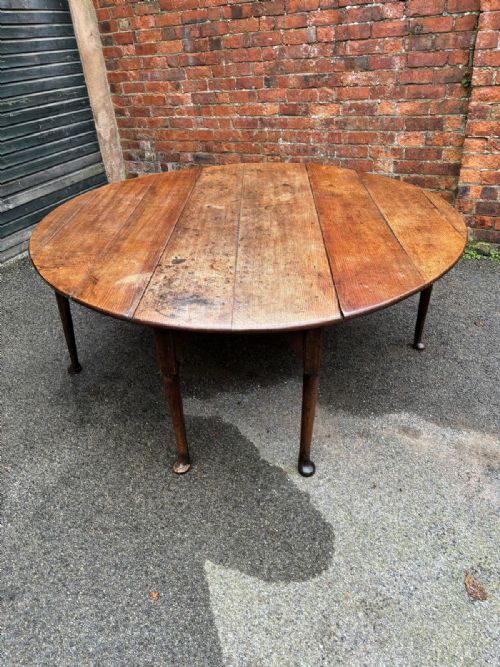 LARGE GEO II OAK GATE LEG TABLE - ADDITIONAL PHOTO 3