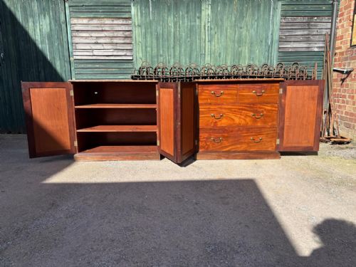 RARE PAIR 18TH C MAHOGANY SIDE CABINETS - ADDITIONAL PHOTO 4