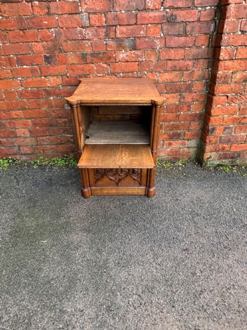 PAIR 19TH CENTURY GOTHIC REVIVAL BEDSIDES - ADDITIONAL PHOTO 9