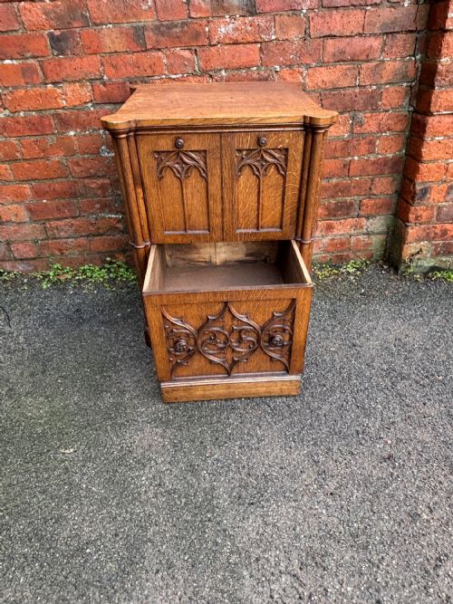 PAIR 19TH CENTURY GOTHIC REVIVAL BEDSIDES - ADDITIONAL PHOTO 10