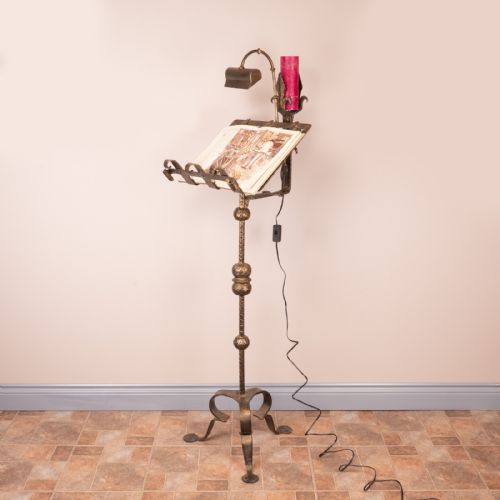 continental gilt iron lectern - CATEGORY: ANTIQUE MISCELLANEOUS - DATED 1930