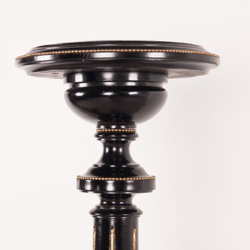 PAIR OF EBONISED HIGHLY DECORATIVE TORCHERES - ADDITIONAL PHOTO 9