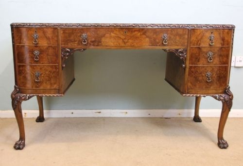 Quality Burr Walnut Writing Table