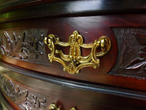 LATE VICTORIAN MAHOGANY ASTRAGAL GLAZED DISPLAY CABINET ON STAND - ADDITIONAL PHOTO 7