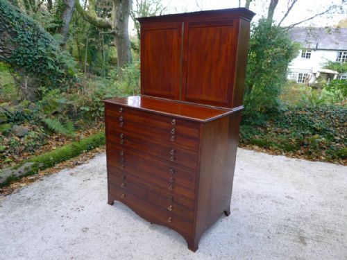 A Fine Georgian Architects Plan Chest Collectors Cabinet