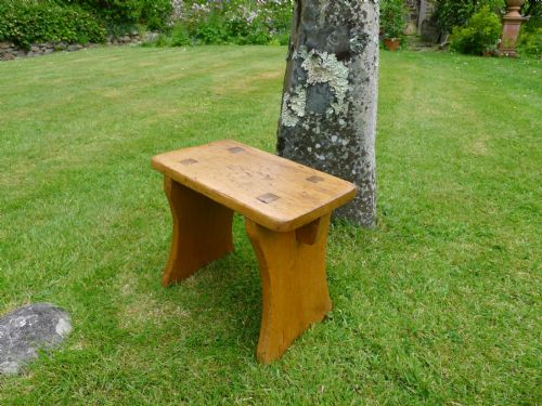A Tiny Antique Pine Joint Stool. Circa 1880.