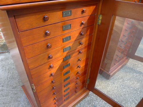 A VERY FINE PAIR OF 12 DRAWER STANDISH COLLECTORS CABINETS CIRCA 1880 - ADDITIONAL PHOTO 6