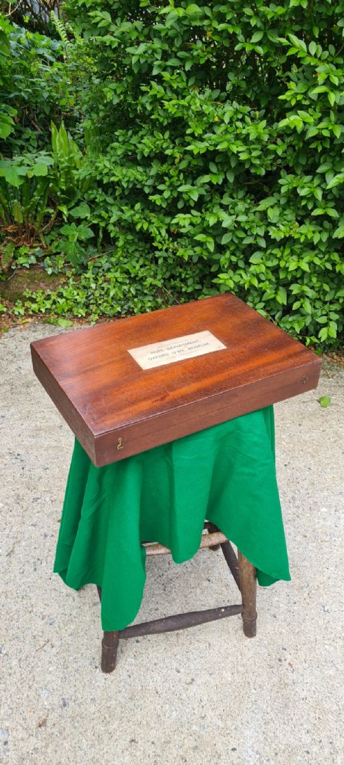 An Antique Solid Mahogany Collectors Cabinet Storebox Circa 1860