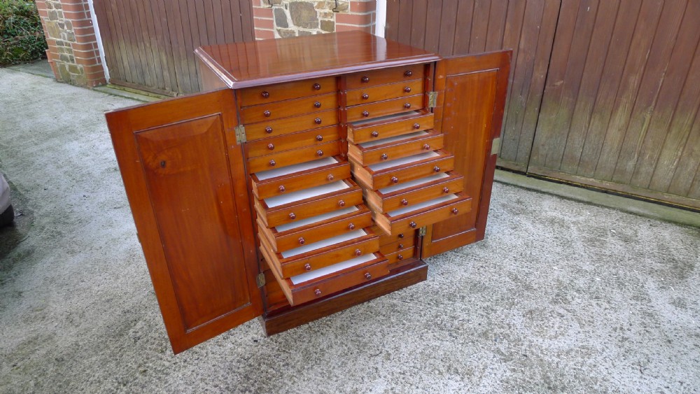 A VICTORIAN MAHOGANY 30 DRAWER COLLECTORS CABINET CIRCA 1880. View X