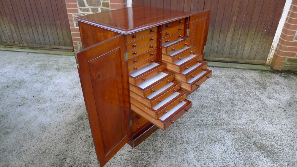 A VICTORIAN MAHOGANY 30 DRAWER COLLECTORS CABINET CIRCA 1880. View XI