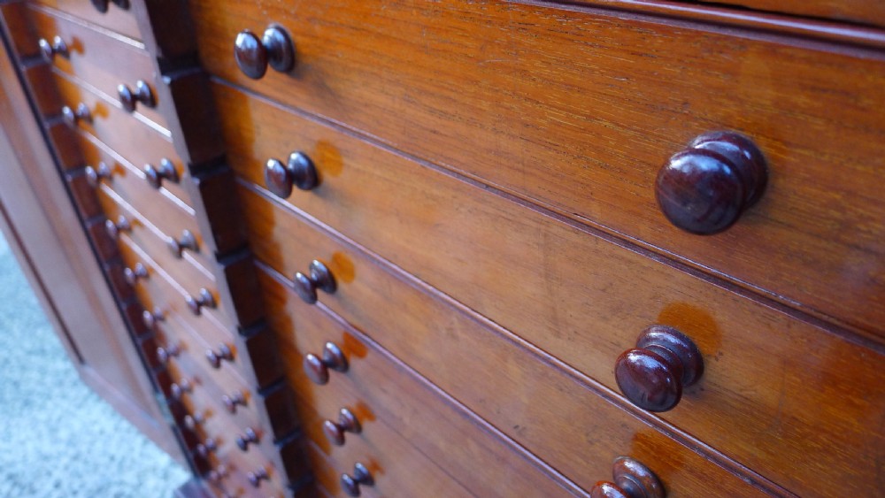 A VICTORIAN MAHOGANY 30 DRAWER COLLECTORS CABINET CIRCA 1880. View XIV