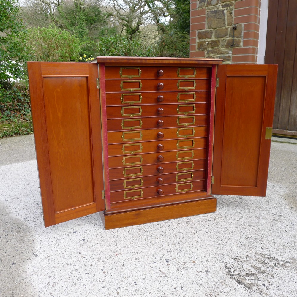 A BEAUTIFUL TOP QUALITY COLLECTORS  CABINET WITH IMPORTANT HISTORICAL PROVENANCE. PROPERTY OF THE LATE ALICE BLANCHE BALFOUR. CIRCA 1870.