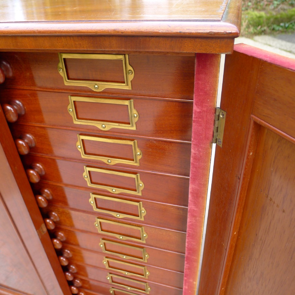 A BEAUTIFUL TOP QUALITY COLLECTORS  CABINET WITH IMPORTANT HISTORICAL PROVENANCE. PROPERTY OF THE LATE ALICE BLANCHE BALFOUR. CIRCA 1870. View VI
