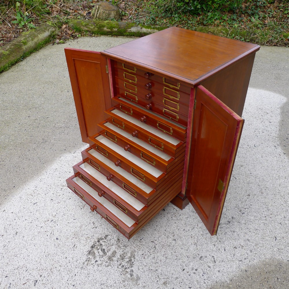 A BEAUTIFUL TOP QUALITY COLLECTORS  CABINET WITH IMPORTANT HISTORICAL PROVENANCE. PROPERTY OF THE LATE ALICE BLANCHE BALFOUR. CIRCA 1870. View IX