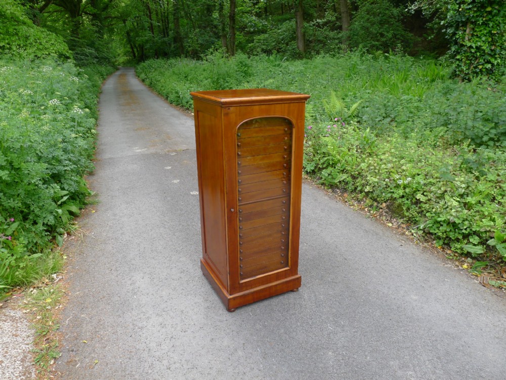 A SUPERB AND ORIGINAL 20 DRAWER ENTOMOLOGICAL COLLECTORS SPECIMEN CABINET BY CHARLES BRADY OF EDMONTON. CIRCA 1900.
