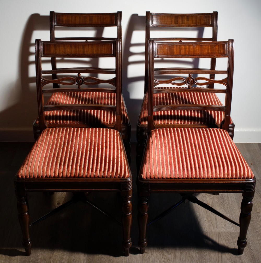 Set of 4 Mahogany dining chairs Circa 1820 View II