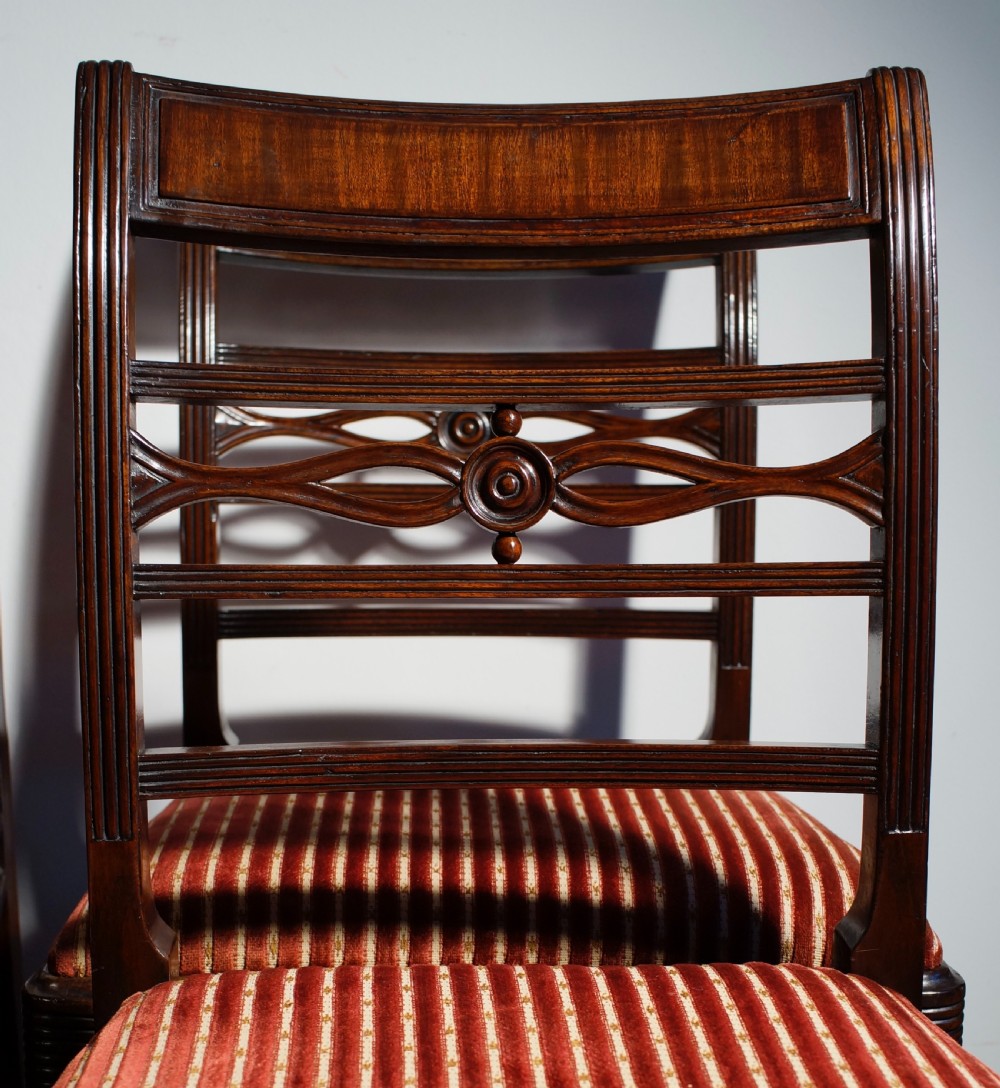 Set of 4 Mahogany dining chairs Circa 1820 View III