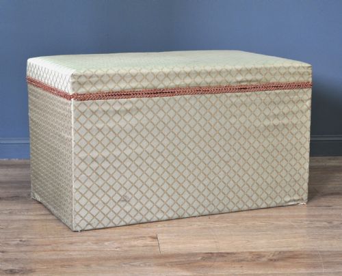ATTRACTIVE LARGE ANTIQUE VICTORIAN PINE KIST CHEST STORAGE TRUNK BLANKET TOY BOX - ADDITIONAL PHOTO 9
